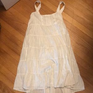 White flowey boho dress